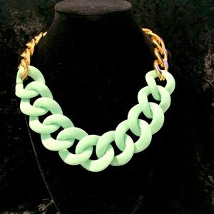 A Super Trendy Mint Green Statement Necklace